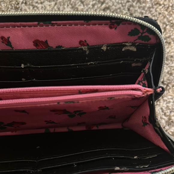 Betsey Johnson Black and Tan Studded Long Wallet - Picture 4 of 4